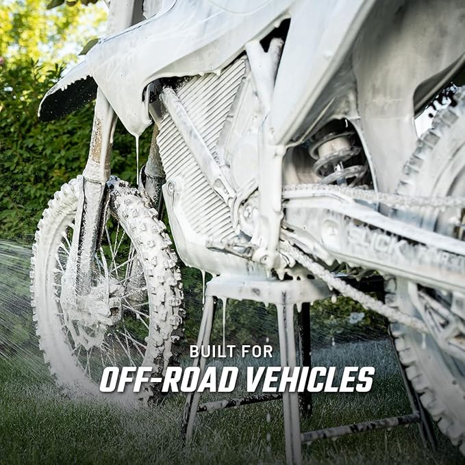 Slick Products Off-Road Wash (64 oz.) + Garden Hose Foam Gun Bundle – Super Concentrated ATV, UTV, Dirt Bike, Truck & Jeep Wash Foam Shampoo for Heavy Dirt and Mud