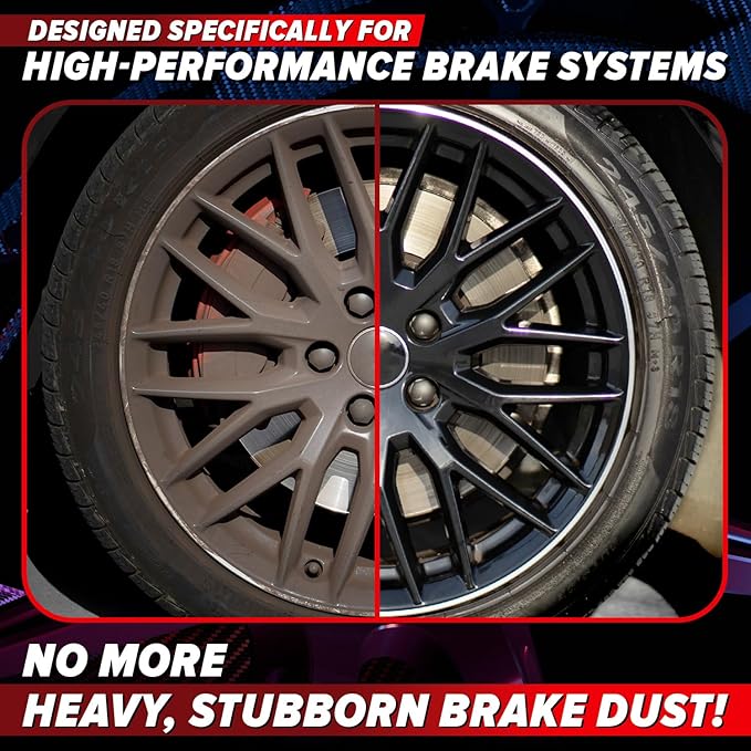 Rim Reactor Wheel Cleaner Spray – Gel Concentrated Formula – Removes Brake Dust, Grime & Dirt – Non-Acid, pH Neutral – Safe for Alloy, Aluminum, Chrome & Black Wheels – Rim Care Solution – Gallon