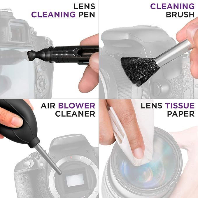 Altura Photo Professional Camera Cleaning Kit for Full Frame DSLR & Mirrorless Cameras - Lens and Sensor Cleaner - Includes Case, Spray, Swabs, Blower, Brush, Tissue Paper