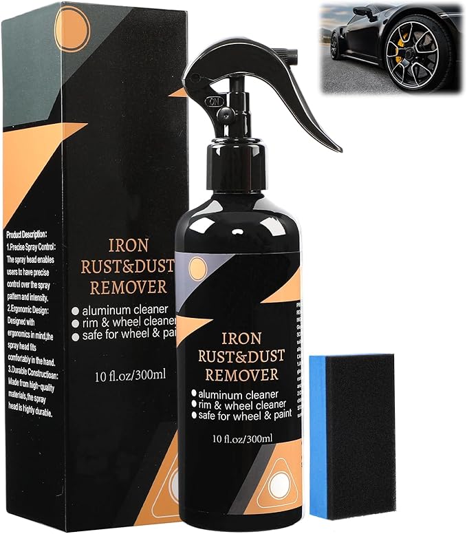 Rim & Wheel Cleaner Spray, Iron Rust & DUST Remover, Purple Color Changing Iron Remover, Rust for Most Wheel