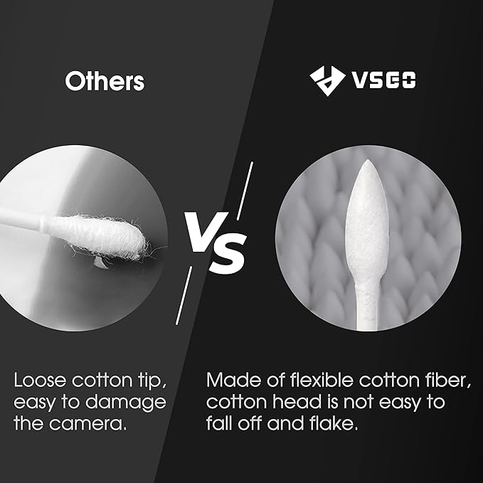 VSGO Camera Lens Cleaning Kit, Lens Cleaner Fluid, Dust-Free Cotton Swab and Dispensing Bottle Included, Compatible with Cameras, Lenses and Other Optical Products Clean(V-C01E)