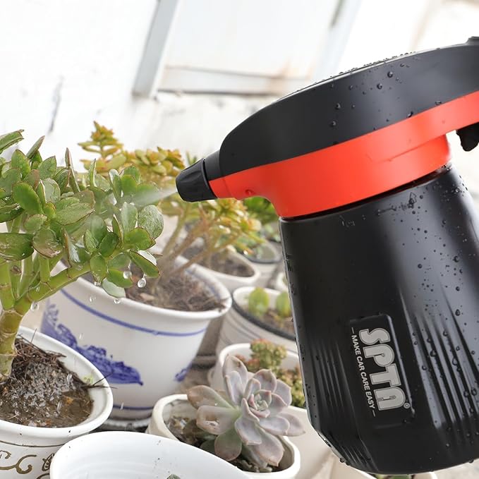 SPTA Pressure Foam Sprayer, 2.25L/76 oz Electric Pressurized Soap Sprayer Car Foam Sprayer, Cordless Pump Sprayer, Car Wash Pressure Washer Foamer with 500ML Shampoo for Detailing