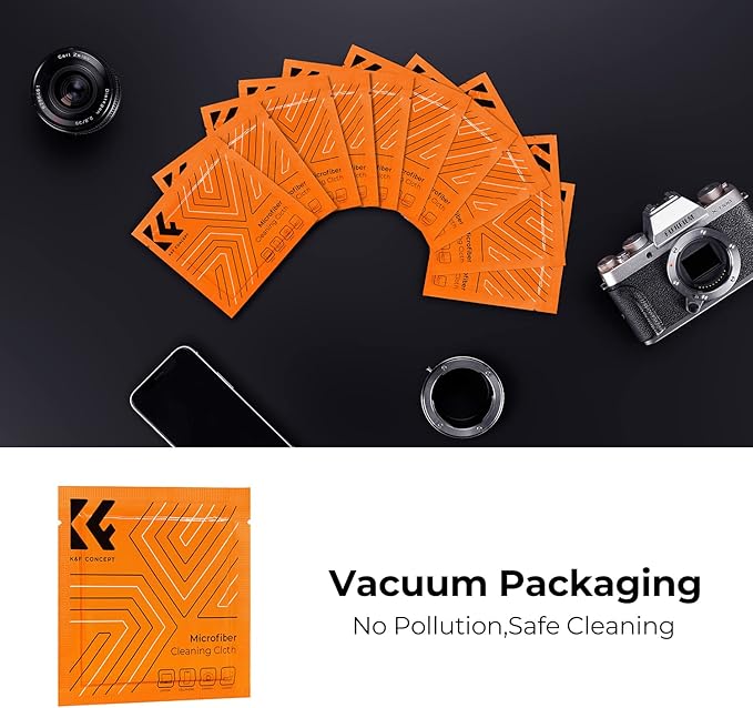 K&F CONCEPT 15-in-1 Camera Lens Cleaning Kit with Camera Blower, Glasses Wipes*10, Cleaning Liquid, Microfiber Cleaning Cloth*2, Lens Cleaning Pen for DSLR Camera Lens Filter Cell Phones