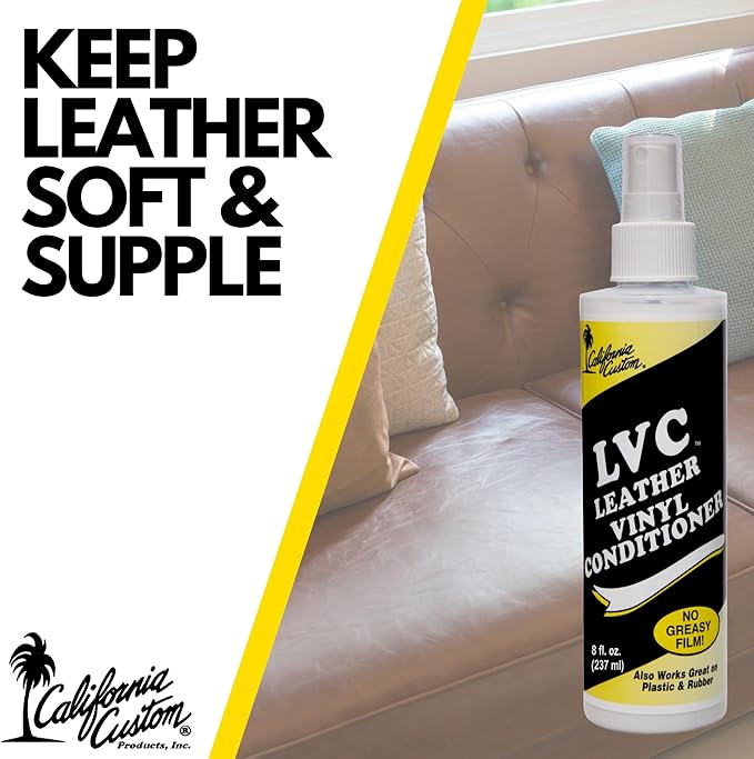 – Leather Vinyl Conditioner LVC, Protect Your Leather, Rubber, Plastic and Vinyl from Wearing, Drying & Cracking. No Greasy Film. Will Not Attract Dust! - 8 fl. oz.