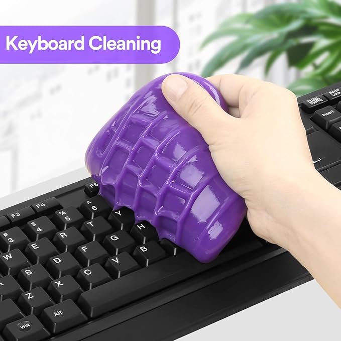 PULIDIKI Car Cleaning Gel for Car Cleaning Putty Car Putty Auto Detailing Tools Car Slime Cleaner Dust Cleaning Gel for Car Interior Cleaner Car Accessories Keyboard Cleaner Purple (4Pack)