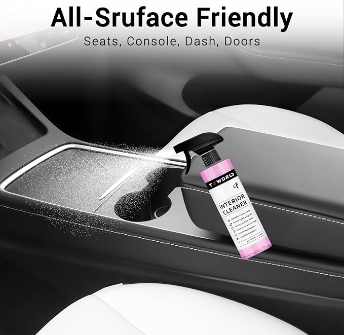Tesla Seat Cleaner Remover Stain Biodegradable, Safe on White & Black Vegan Leather, Tesla Interior Cleaning Products for Seats, Console, Dash, Tesla Model 3/Y/S/X Accessories for 2025 | 2026