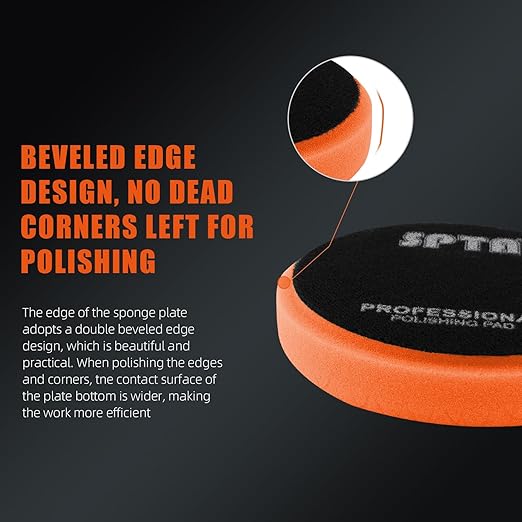 Buffing Polishing Pads, SPTA 5Pcs 6.5 Inch Face for 6 Inch 150mm Backing Plate Mix Cutting Force Buffing Pads Cutting Polishing Pad Kit for Car Buffer Polisher Compounding,Polishing, Waxing-SQMIX65