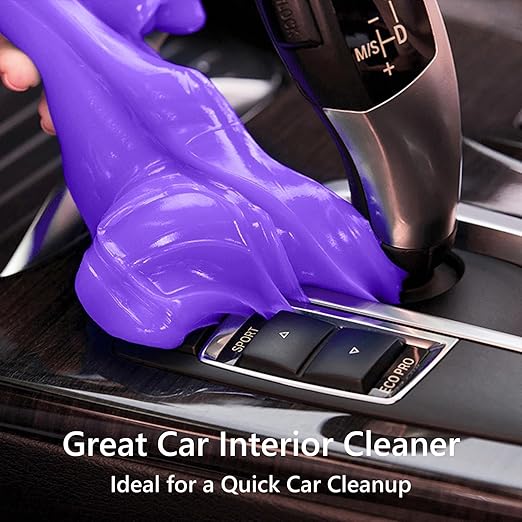 PULIDIKI Car Cleaning Gel Clean Putty, Universal Car Interior Cleaner Slime, Perfect Cleaning Kit Supplies, Auto Detailing Tools Accessories, Dust Remover Gifts for Men Women Purple
