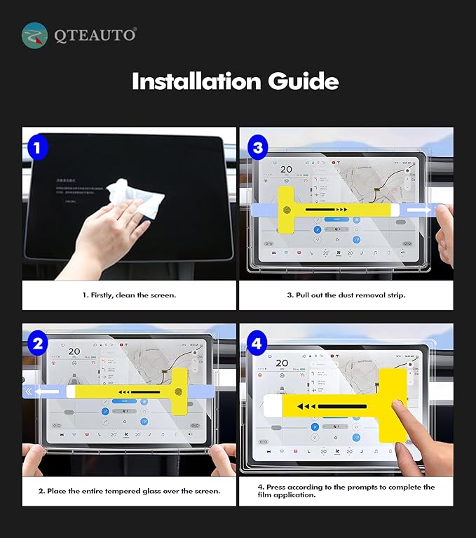 PM Auto Tempered Glass Screen Protector for Tesla Model Y Accessories, Anti-Glare/Anti Fingerprint 15 inches TouchScreen Protector for Model Y (2020-2025) w/o Juniper Include Alignment Kit