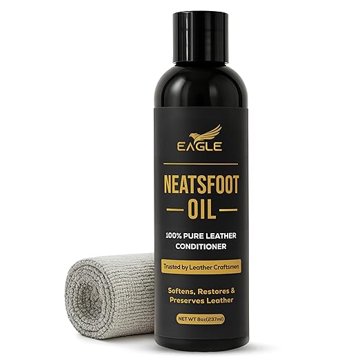 100% Pure Neatsfoot Oil – 250 mL Leather Conditioner & Restorer | Softens, Preserves & Protects Saddles, Boots, Bags & Leather Gear | Deep Conditioning Formula