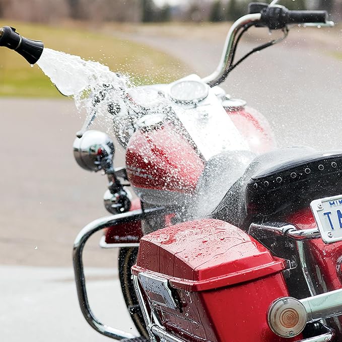 Wizards Motorcycle Cleaning Kit - Bike Wash Foam and Rinse, Quick Detailer Spray, and Bug Remover with Fiber Cloth and Detailing Bag - Portable Motorcycle Wash Kit with Accessories