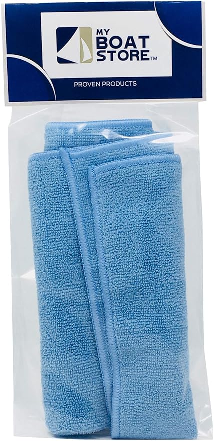 Bundle Includes 16 Ounce Bottles of Imar 301 Strataglass Cleaner, 302 Polish, 401 Yacht Soap with 1 Microfiber Detailing Cloth (4 Total Items)