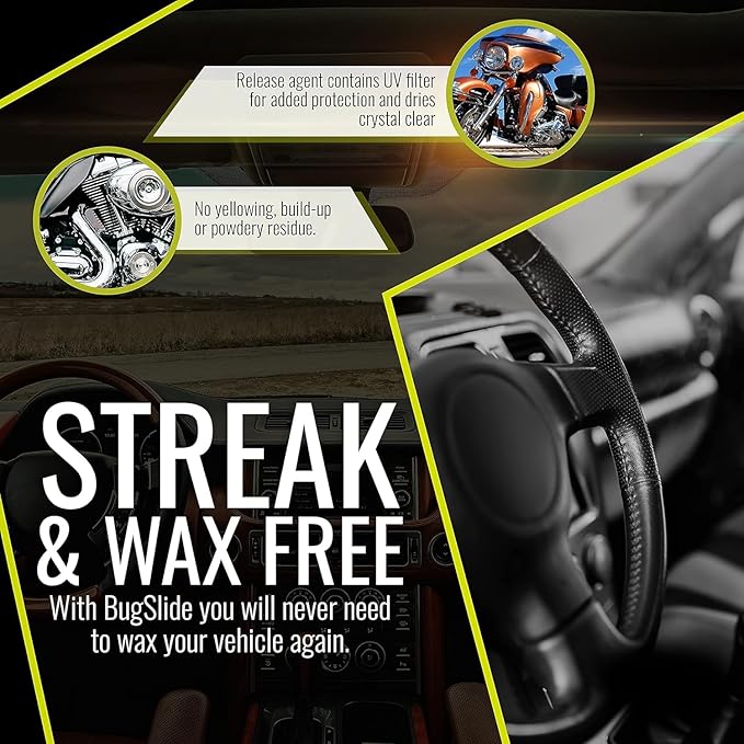 BugSlide 2.5 Gallon Cleaner Refill for Spray Bottles & Travel Kits - All Surfaces Cleaning and Detailing Solution for Vehicle Interior and Exterior Use - Shines, Degreases, Polishes