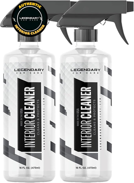 Legendary Interior Cleaner 16oz (2Pack) - All Purpose Interior Detailer & Carpet Cleaner for Cars - Safe on Leather, Plastic, Vinyl, Upholstery & Dashboard - UV Protectant - Tough on Stains & Dirt