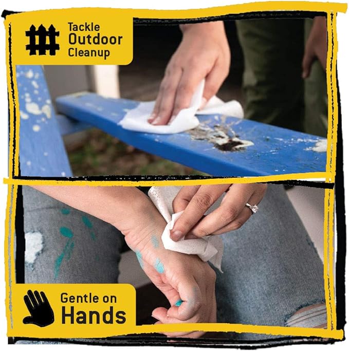 Tub O' Towels Heavy-Duty Multi-Surface Cleaning Wipes, 7" x 8", 40 Count Canister, Removes Grease, Grime, Tough Stains, Durable Disposable White Wipes for Home, Garage, Outdoor Cleaning Tasks, 4-Pack