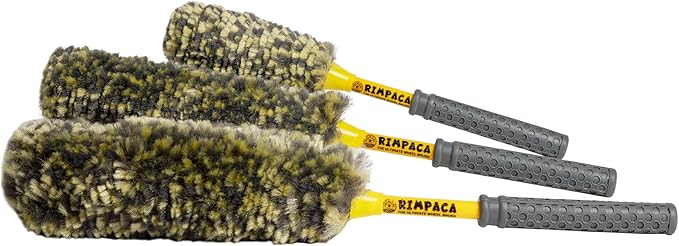 Chemical Guys Rimpaca Ultimate Wheel Brush Set - 3-Piece Wheel Cleaner Brush Kit with Soft Bristle Brushes for Cars, Trucks, SUVs, Motorcycles, and RVs - Safe for Rims, Grilles, and Tight Areas