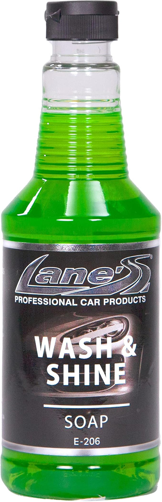 LANE'S Wash & Wax - Best Car Wash Soap, Wax Components Provides Layer of Protection to Car’s Paint, High Foaming, Deep Cleaning Concentrated Formula, Mirror High-Gloss Shine 16oz