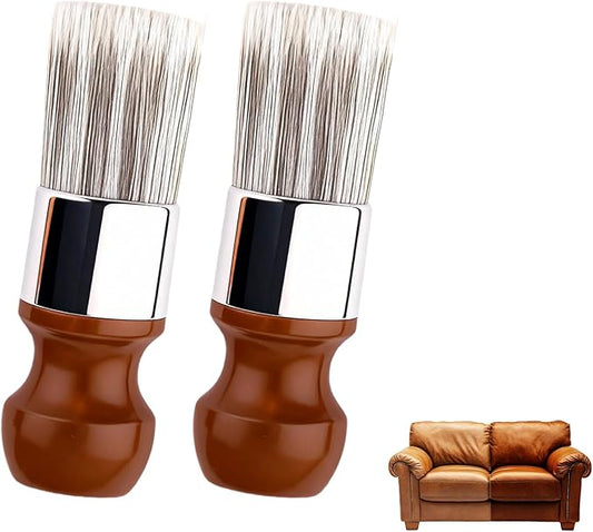 Salve Brush for Furniture, 2 PCS Wood Furniture Brush,Soft Bristles Wood Repair Clean Brush,Salve Wax Brushing Tool for Furniture Home Leather