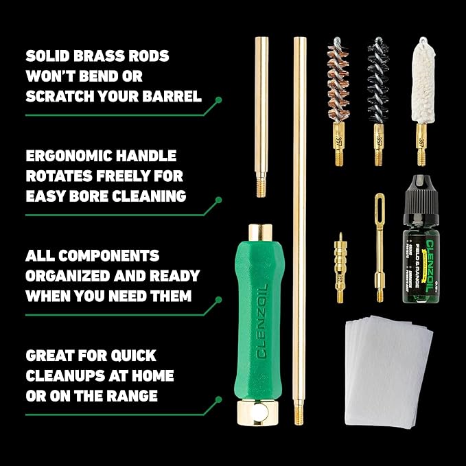 CLENZOIL Field & Range Pistol Basics Cleaning Kit | Complete Handgun Cleaning Set