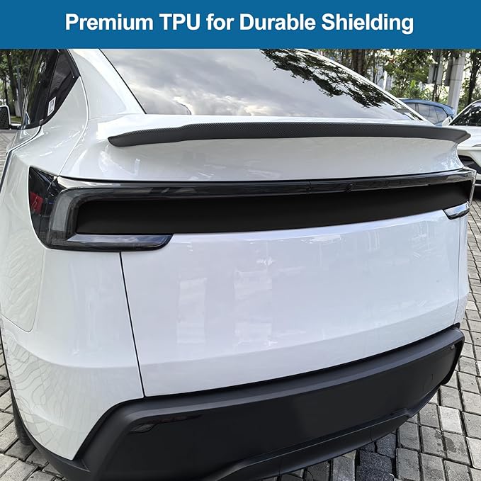 PPF Film for Tesla Model Y Juniperlliftgate Applique Wrap Sticker Exterior for Model Y Juniper Accessories Precut Protective Film Daytime Running Lights Trim Film (Black)