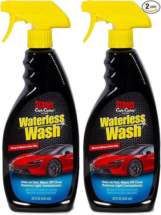 Stoner Car Care 92604-2PK Waterless Wash Car Detailing Spray – Safe, Scratch-Free Formula Quickly Cleans, Shines & Protects Cars, Trucks, Boats, Motorcycles, RVs & More – 22 Fl Oz, Pack of 2
