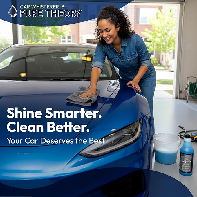 Car Whisperer – Premium Car Wash Soap 32 fl oz | High-Foam, pH-Balanced Formula | Streak-Free Shine | Protects Wax and Coatings | Safe for All Finishes | MADE IN USA