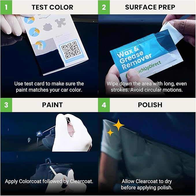 TouchUpDirect UM Agate Black Compatible with Ford Exact Match Scratch Repair Touch Up Paint - Brush Kit