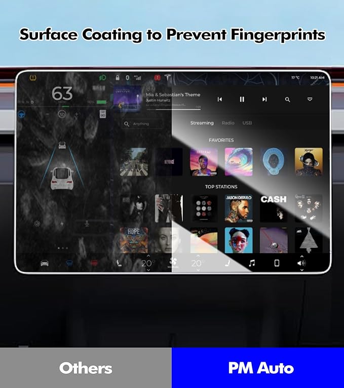 PM Auto Tempered Glass Screen Protector for Tesla Model Y Accessories, Anti-Glare/Anti Fingerprint 15 inches TouchScreen Protector for Model Y (2020-2025) w/o Juniper Include Alignment Kit