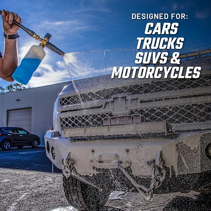 Slick Products Hybrid Ceramic Wash & Wax Super Concentrate – Extra Thick Foaming Car Shampoo & Motorcycle Wash Soap with Wax Protection – Perfect for Foam Cannon – 64 oz.