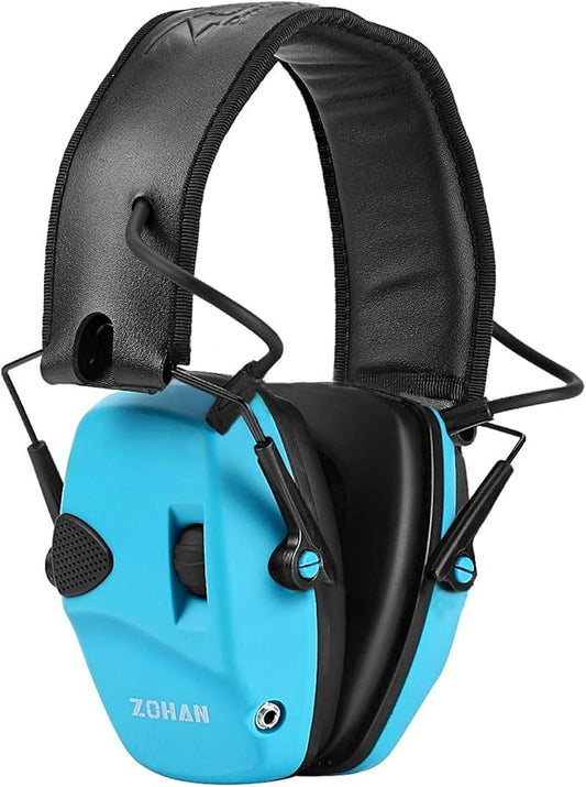 ZOHAN EM054 Electronic Shooting Ear Protection with 4X Sound Amplification, Slim Active Noise Reduction Earmuffs for Gun Range