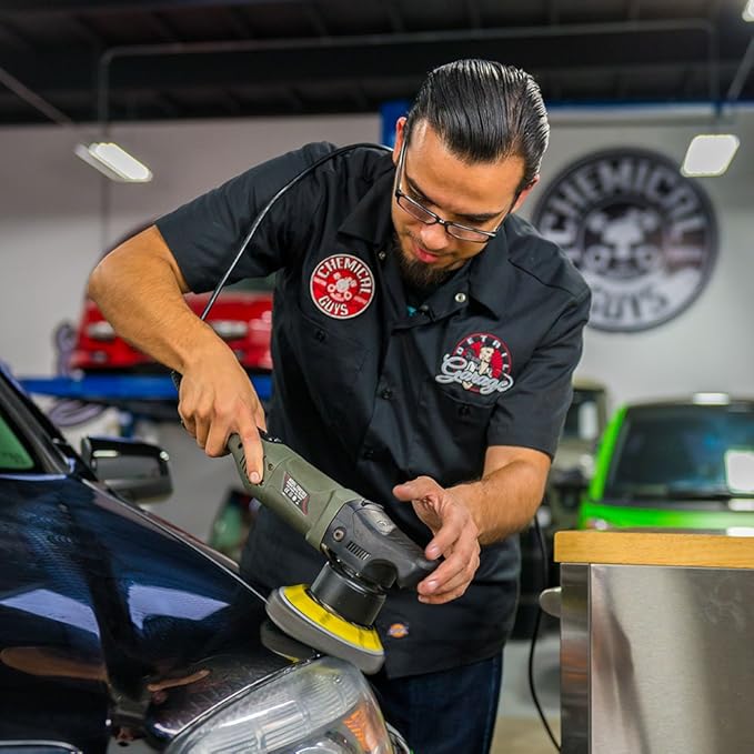 Chemical Guys 10FX Random Orbital Polisher Kit - 9-Piece Detailing Kit - Torqx Polisher, Pads, Polishes, and Compounds, 700W 8mm Orbit, Digital Display, Safe for Cars, Trucks, SUVs & More