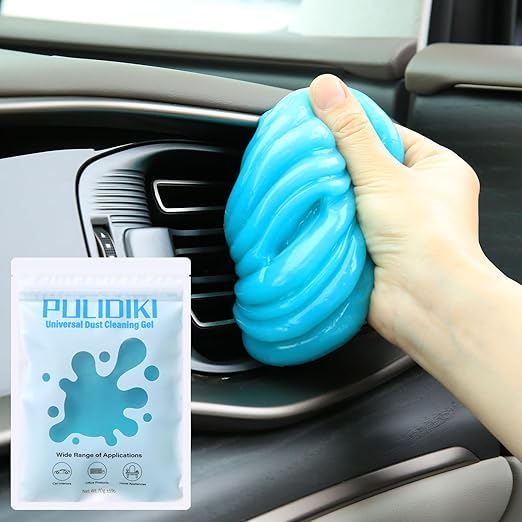 PULIDIKI Car Cleaning Gel Clean Putty, Universal Car Interior Cleaner Slime, Perfect Cleaning Kit Supplies, Auto Detailing Tools Accessories, Dust Remover Gifts for Men Women Blue