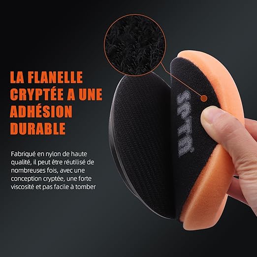 Buffing Polishing Pads, SPTA 5Pcs 3.5 Inch Face for 3 Inch 76mm Backing Plate Mix Cutting force Buffing Pads Cutting Polishing Pad Kit For Car Buffer Polisher Compounding,Polishing, Waxing -FPTFS3-MIX