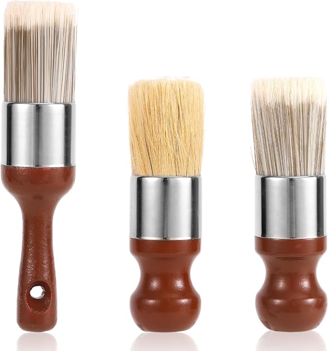3pcs Leather Furniture Salve Brush, Wood Furniture Repair Brush Durable Salve Wax Tool Ergonomic Leather Cleaning Tool for Home Polishing Wax Application (2 Styles)