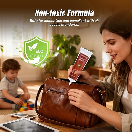 Professional Leather Glue Adhesive -120 ML Industrial Strength, Clear & Flexible Bond for Shoes, Bags, Purses, Furniture, Car Seats, Jackets (Repair Vinyl, Suede, Upholstery, Rubber)