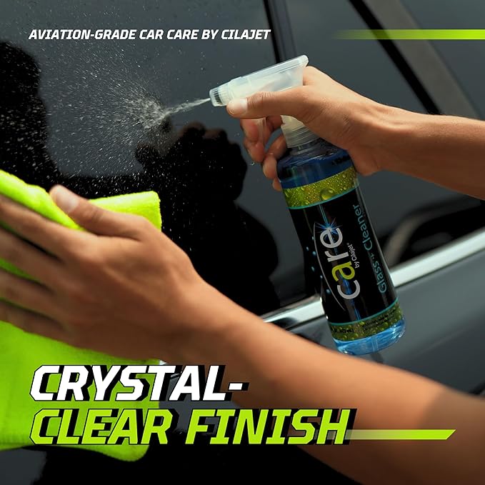Care Glass Cleaner (16 oz) - Auto Window Cleaner for Car and Truck Windows, Windshields, Mirrors Professional Strength, Streak-Free Window Cleaning Kit, Safe for Tinted Windows, Made in USA 