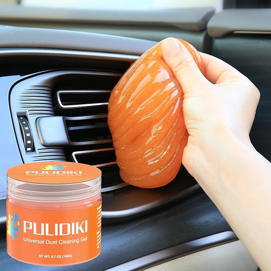 PULIDIKI Car Cleaning Gel Car Putty Car Cleaning Kit Car Interior Cleaner Slime Car Cleaning Supplies Auto Detailing Tools Car Accessories Car Gifts for Women Men Keyboard Cleaner Orange