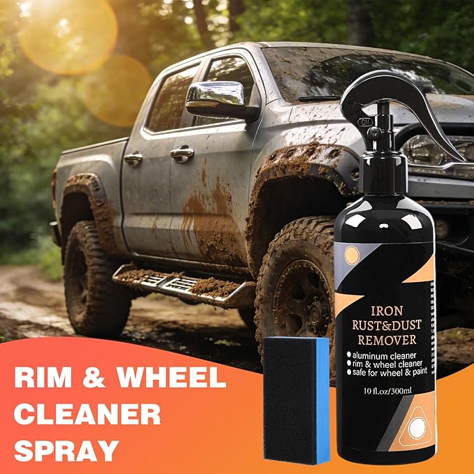 Rim & Wheel Cleaner Spray, Iron Rust & DUST Remover, Purple Color Changing Iron Remover, Rust for Most Wheel