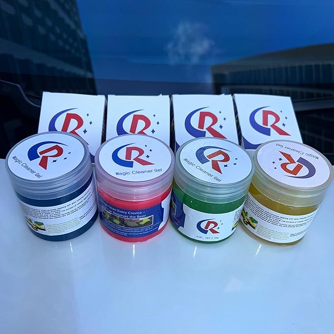 12-Pack Car Cleaning Gels Car Interior Cleaner Putty Slime Auto Detailing Tools Universal Dust Removal Cleaning Kit for Car Accessories Vents 3C Office Four Scented
