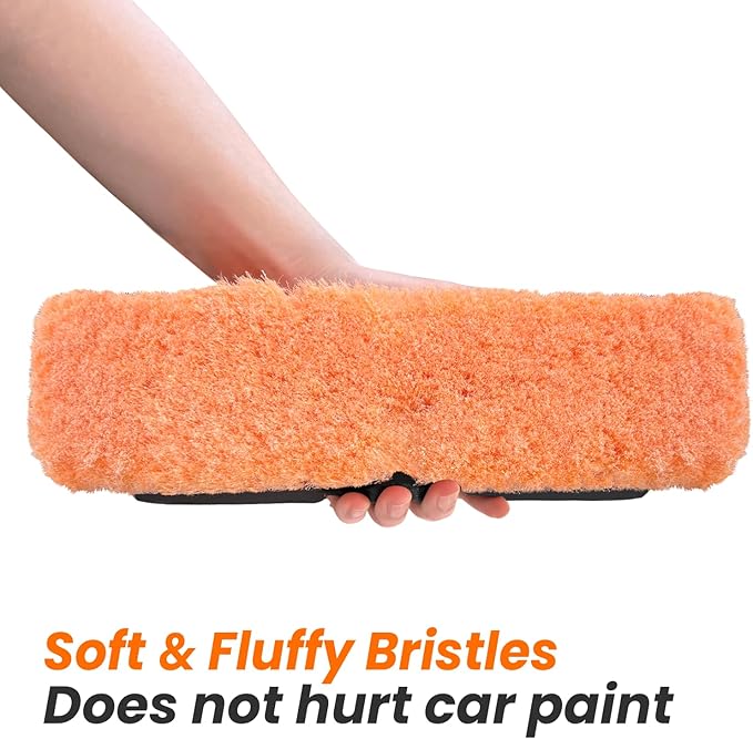 10" Car Wash Brush Head with Soft Bristle for Auto RV Truck Boat Camper Exterior Washing Cleaning