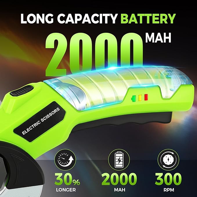 Cordless Cardboard Cutter with Safety Lock & LED – 4V Rechargeable, Extra Blade Included, Electric Box Cutter for Cardboard, Fabric Rotary Cutter for Wrapping Paper, Carpet & Leather