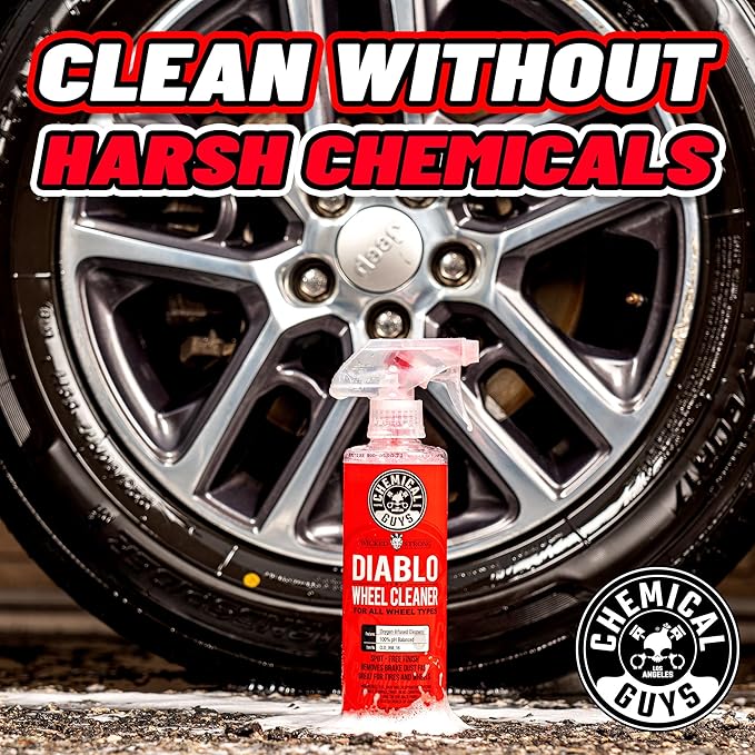 Chemical Guys Diablo Wheel Cleaner Spray - 2 Pack 16 oz Bottles, Safe on All Wheel & Rim Finishes, Sprayable Formula Removes Brake Dust, Dirt & Grime, Car Care for Trucks, SUVs, Motorcycles & RVs