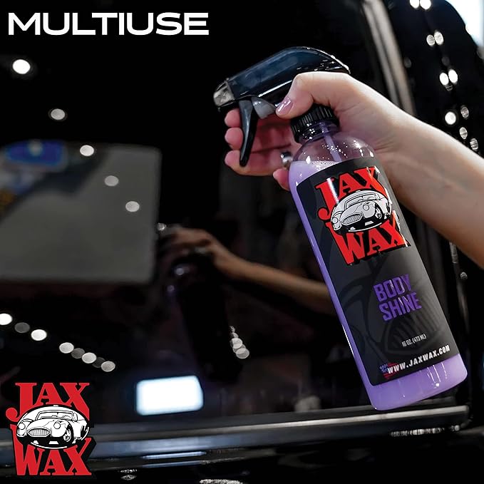 Jax Wax Body Shine Detailer - Spray Car Wax, Removes Water Spots and Dirt, Formulated with Natural Oil and Waxes for Superior Protection and Shiny Look, Use on Car, Boat and Motorcycle - 32 Oz