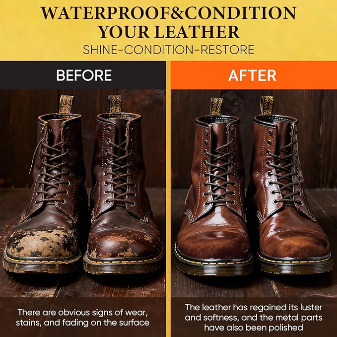 Saddle Soap for Leather 3.52oz,3-in-1 Leather Cleaner & Conditioner to Soften,Protect Leathercraft with Horsehair Brush & Cloth,Leather Soap for Car Interior,Couch,Shoe,Purse,Boot,Bag & Saddle