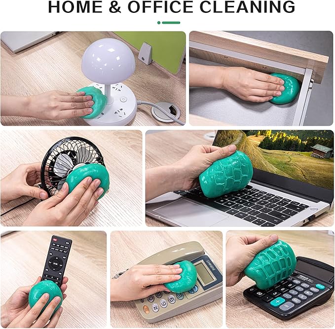 TICARVE 2Pack Cleaning Gel for Car Putty Car Slime Cleaning Car Putty Detail Car Interior Cleaner Automotive Cleaning Kits Keyboard Cleaner Yellow Green (320g/11.2oz)