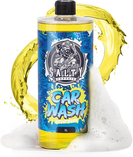 Salty Captain Car Wash Soap 33.8oz – High-Foaming Car Shampoo for Foam Cannons, Guns or Bucket Washes – Anti-Rust Protection & Safe on All Surfaces – Premium Lab Tested Quality