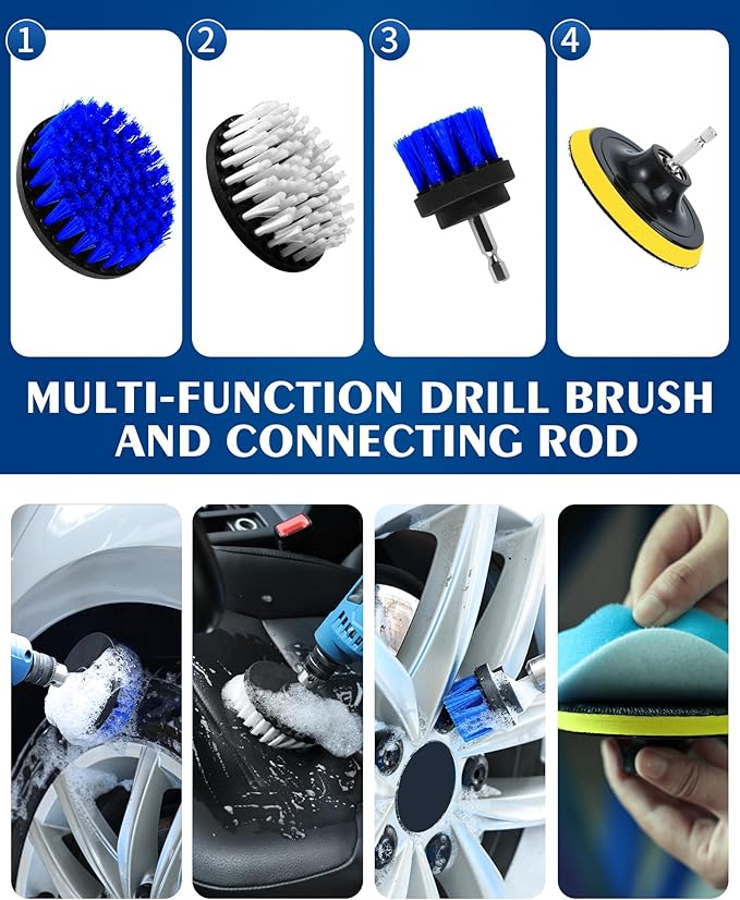 Car Cleaning Kit：40 Pcs Interior Windshield and Window Cleaner Detailing Set；Wheel & Tire Brush；Car Wash Mitt；Cleaning Bucket；Total Care Supplies；Towels；Automotive Tools