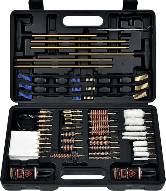 GLORYFIRE Elite Gun Cleaning Kit Universal Gun Cleaner for Shotgun, Pistol,with Lightweight Carrying Case, Reinforced and Lengthened Rods and Steel Wire, High-end Double Head Brushes