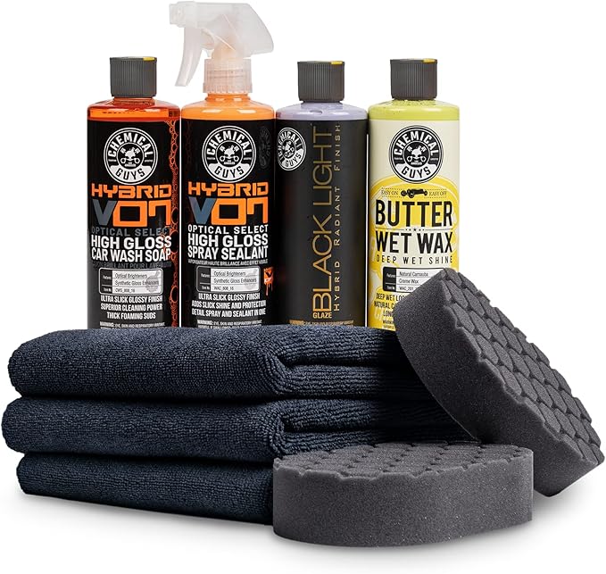 Chemical Guys HOL203 Black Car Care Kit, 9 Items