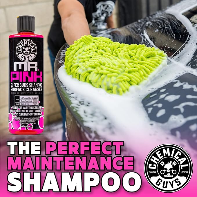 Chemical Guys Mr. Pink Car Wash Soap - 64 oz Super Suds Foaming Car Wash Soap for Cannon, Blaster, or Bucket Washing - pH Balanced, Safe on Wax, Sealant, Ceramic, and Clear Coat Finishes